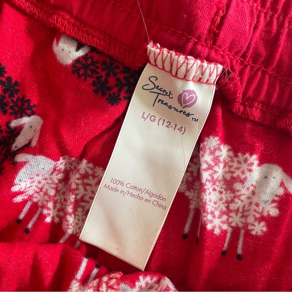 Secret Treasures Red Ankle Sheep Pajama Pants - Picture 3 of 4